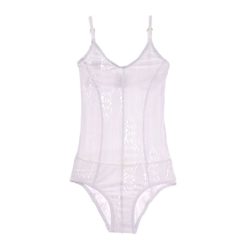 Pq Swim Girls  Mesh One-Piece, White